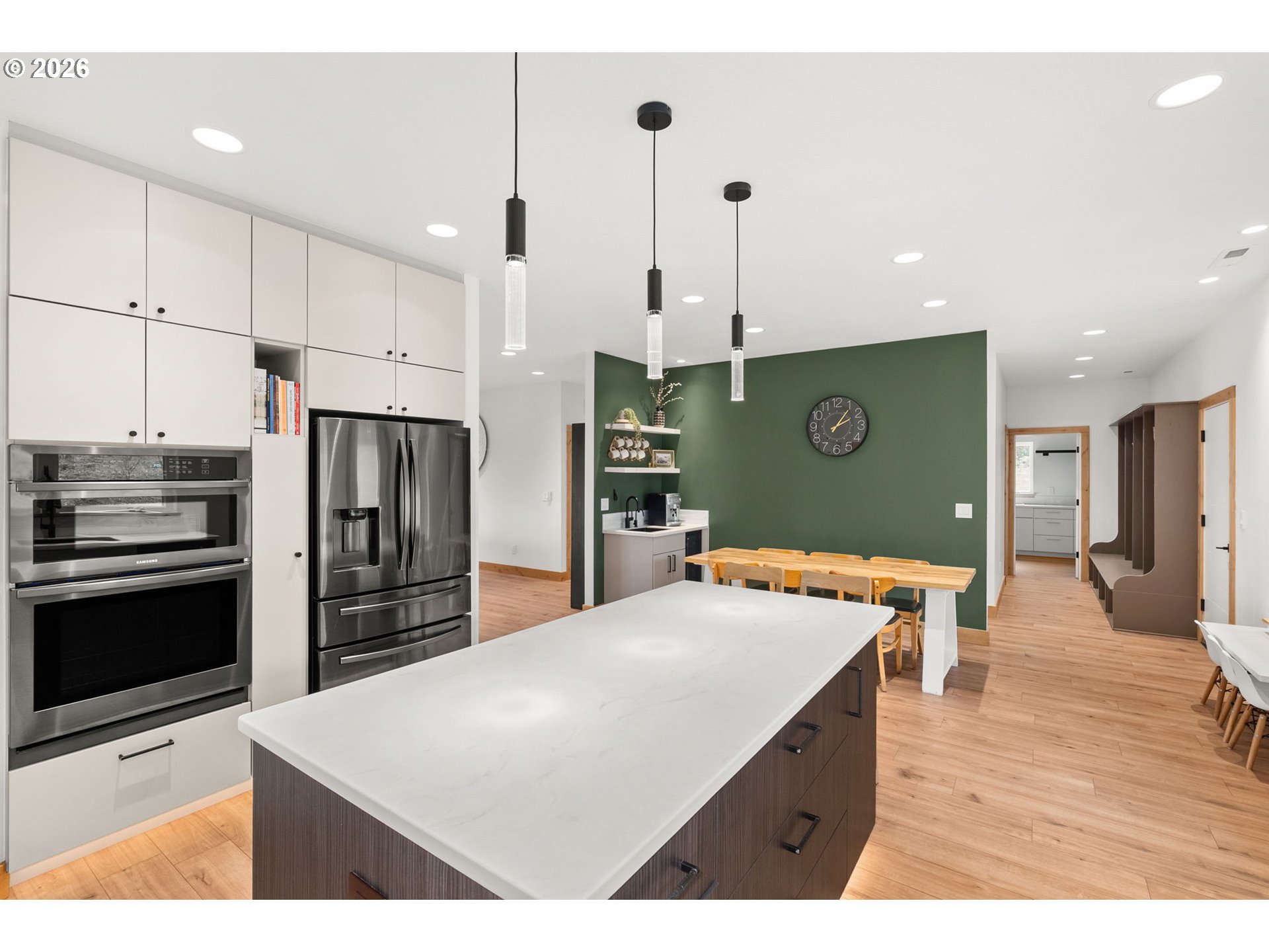 527 Tennessee Road Winlock, WA 98596 - Photo 14 of 48 a kitchen with stainless steel appliances kitchen island a refrigerator sink and cabinets