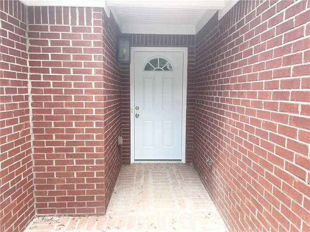 a view of a brick wall