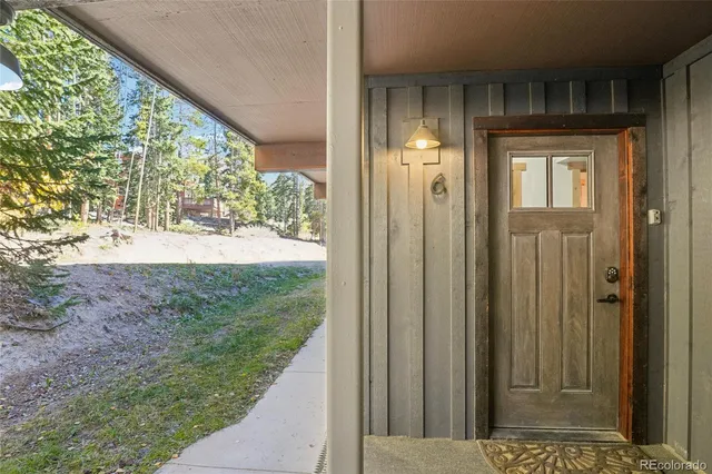 a view of a porch with a yard