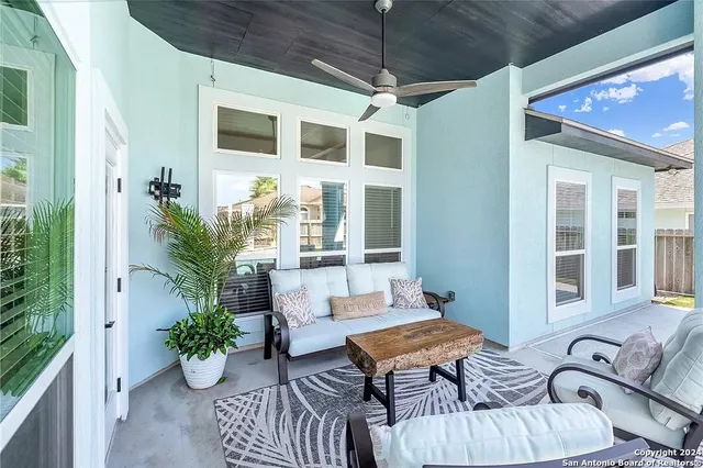 a outdoor space with furniture