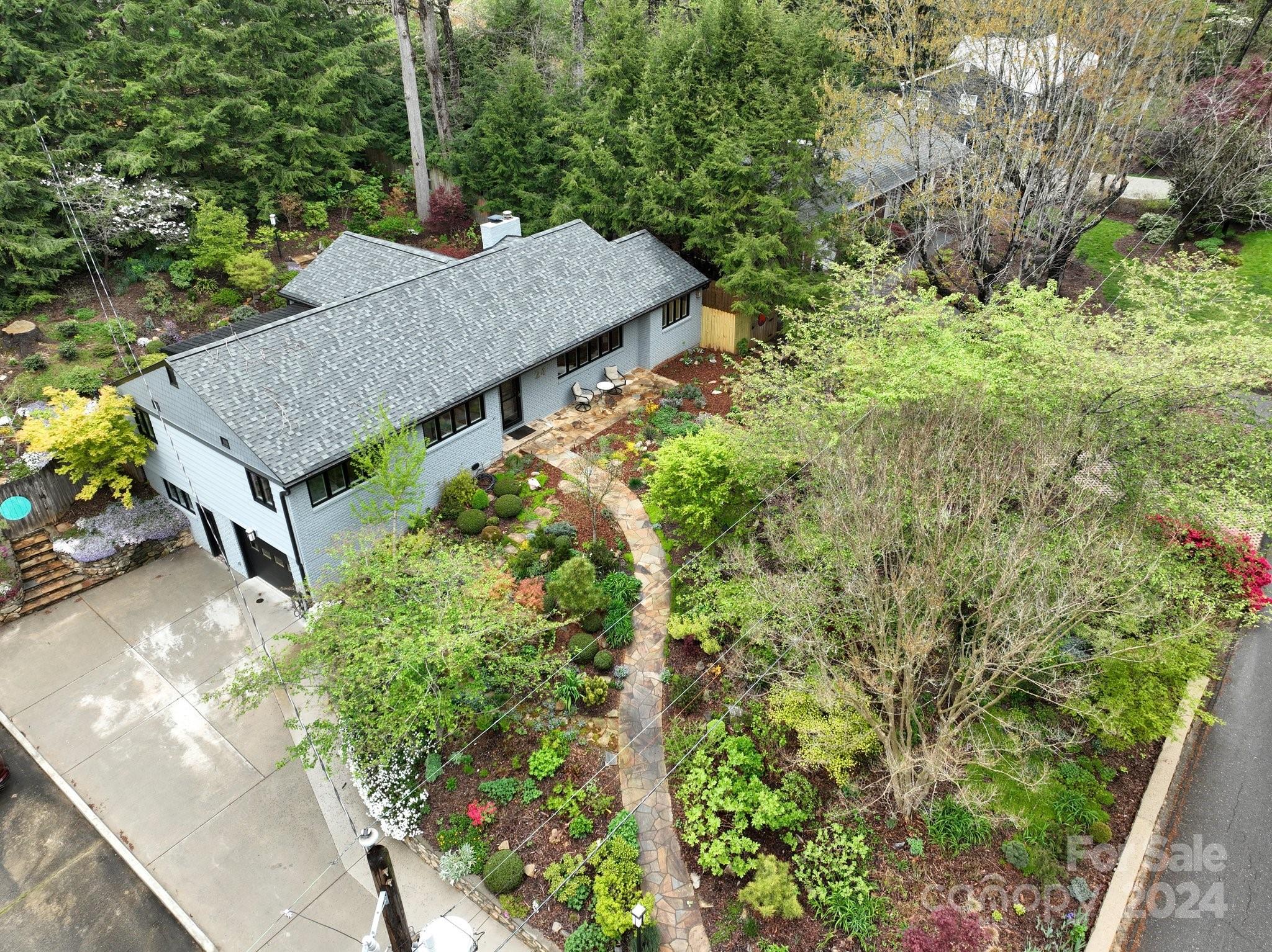 24 Maplewood Road Asheville, NC 28804 - Photo 2 of 38 an aerial view of a house with yard and outdoor seating