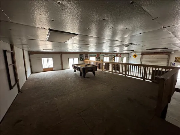a view of a garage room