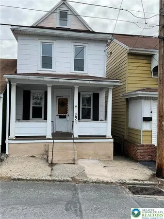 a front view of a house