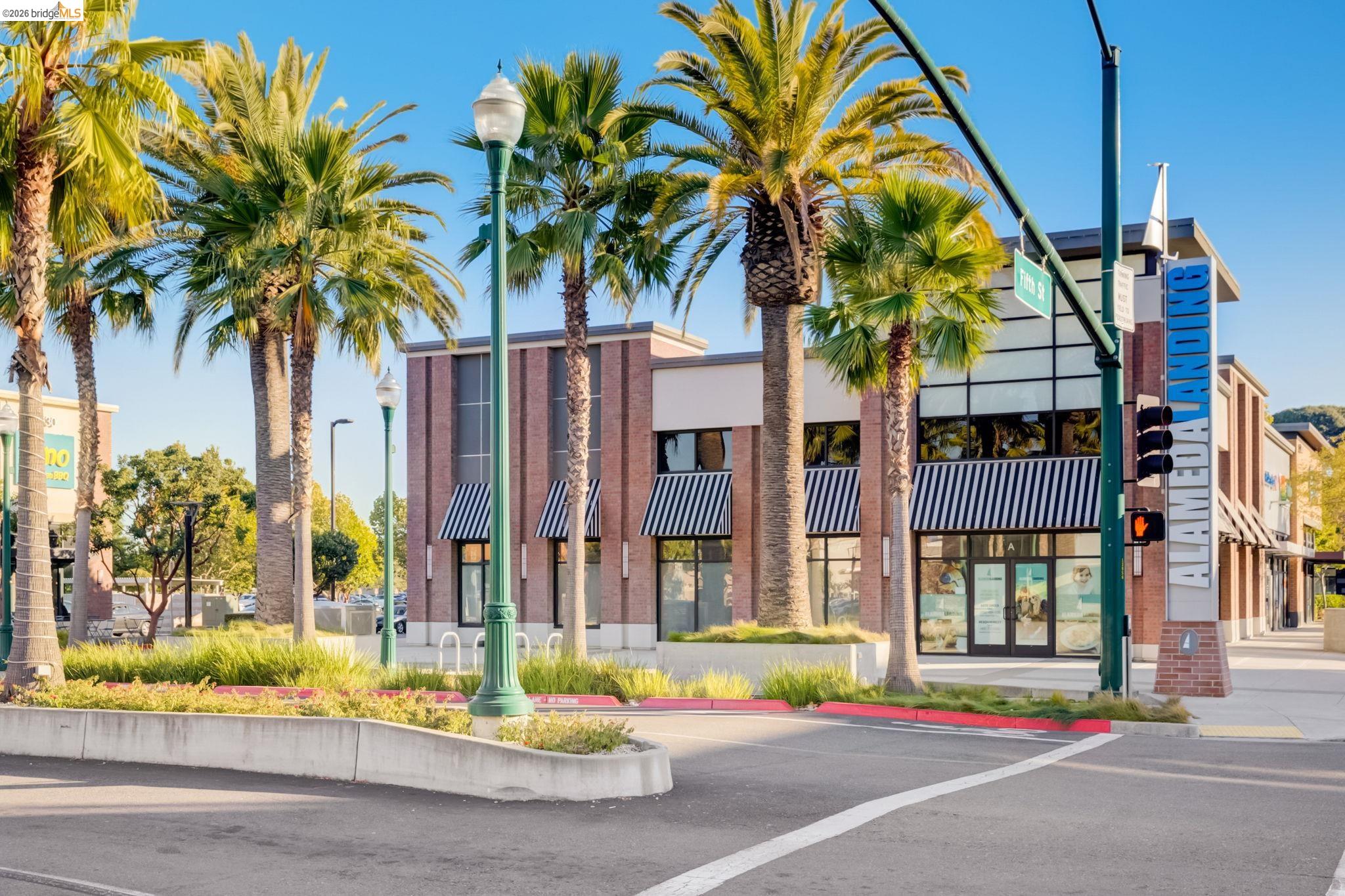 2770 Bette Street Alameda, CA 94501 - Photo 56 of 60 a street with a building and a palm tree in front of it