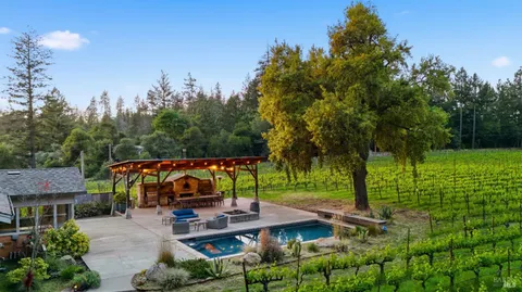 a view of an outdoor space and a lake view