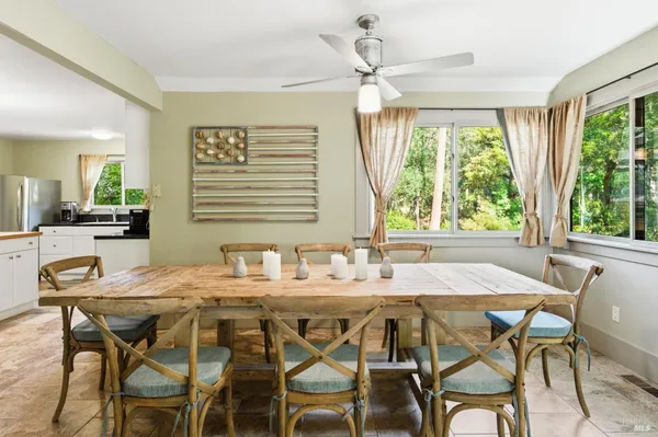 a view of dining room and livingroom with furniture
