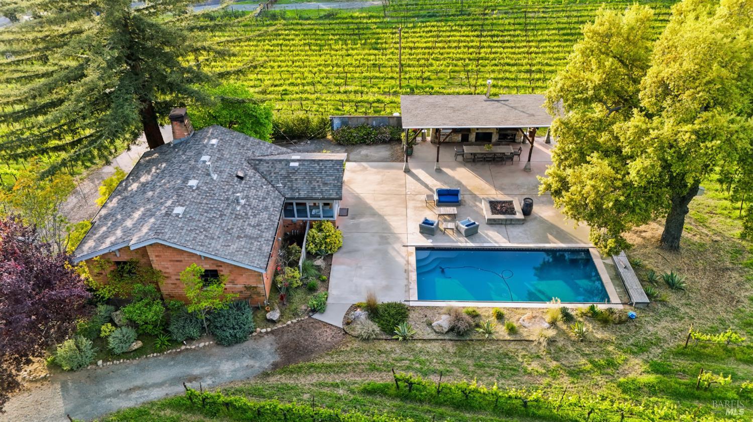 425 Cold Springs Road Angwin, CA 94508 - Photo 3 of 53 a aerial view of a house with a yard and lake view