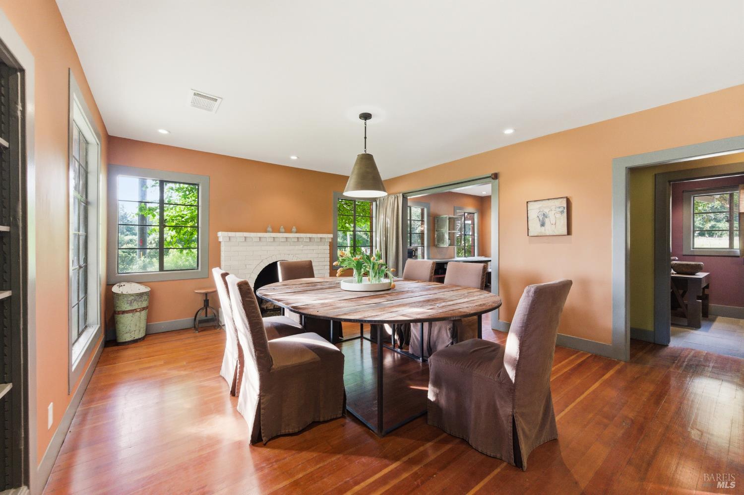 425 Cold Springs Road Angwin, CA 94508 - Photo 44 of 53 a view of a dining room with furniture window and wooden floor