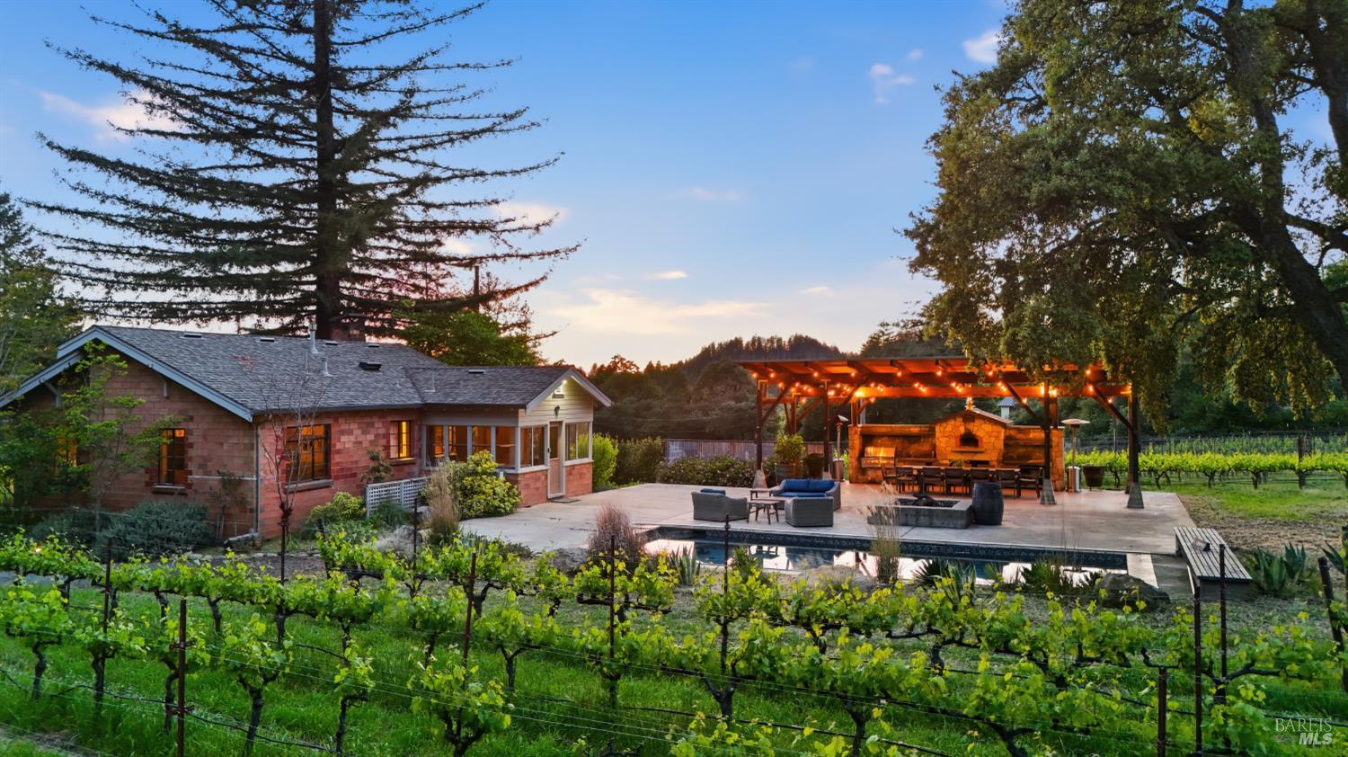 425 Cold Springs Road Angwin, CA 94508 - Photo 52 of 53 a view of a house with a garden and trees