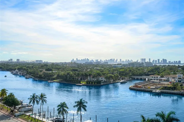 a view of a lake with houses