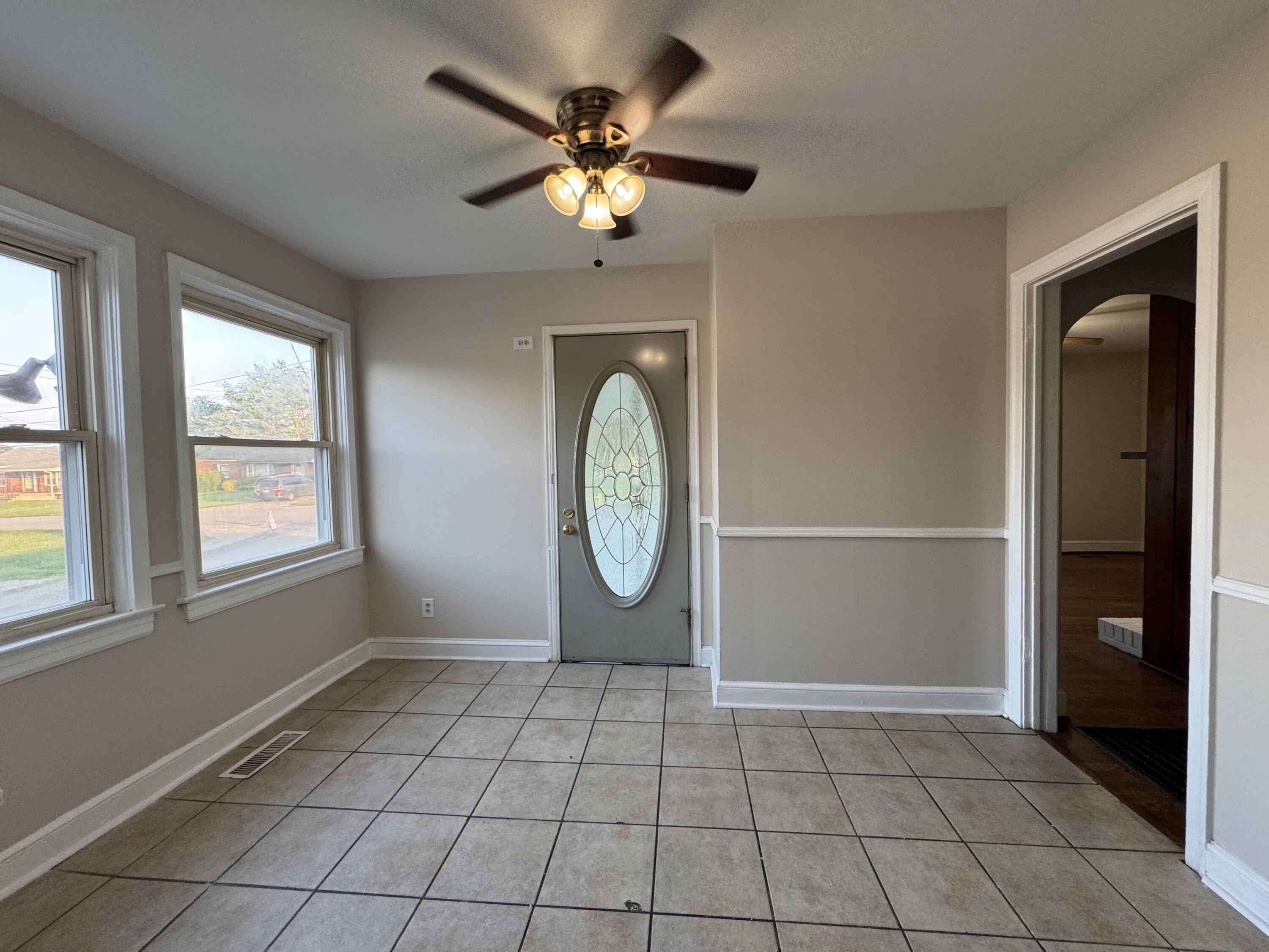 403 Liberty Road Northeast Roanoke, VA 24012 - Photo 7 of 20 a view of an entryway with a chandelier fan