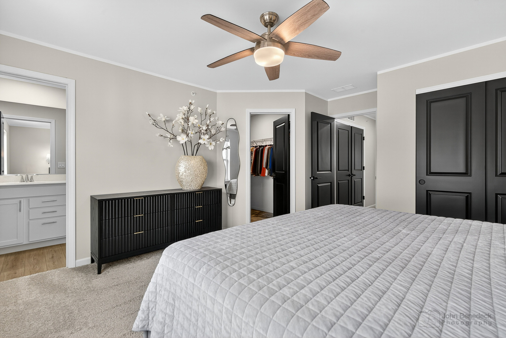 3209 Martini Street Mundelein, IL 60060 - Photo 11 of 24 a bedroom with a bed chandelier and a closet