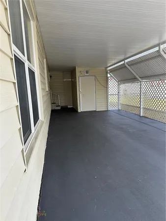 a view of a garage