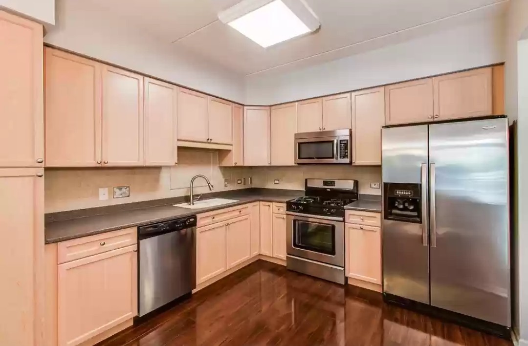 133 West Palatine Road, Unit 102 Palatine, IL 60067 - Photo 21 of 21 a kitchen with a refrigerator sink and microwave