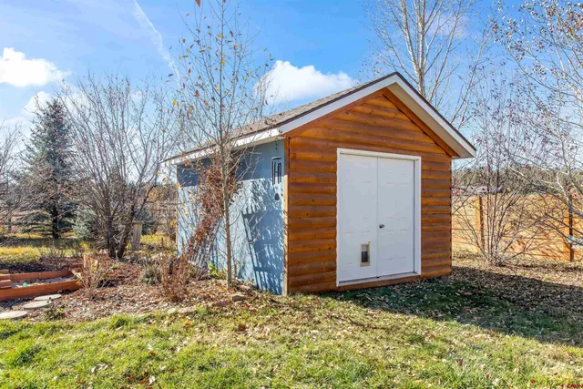 a view of backyard of house