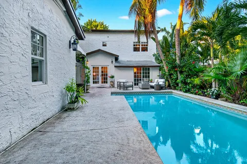 a view of a house with a patio