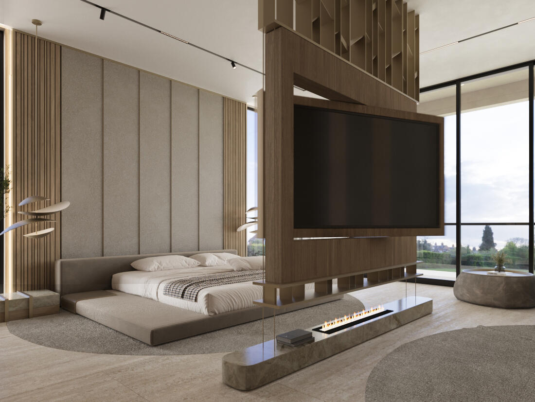 1505 Northeast 4th Avenue Boca Raton, FL 33432 - Photo 12 of 39 a bedroom with bed couch and mirror