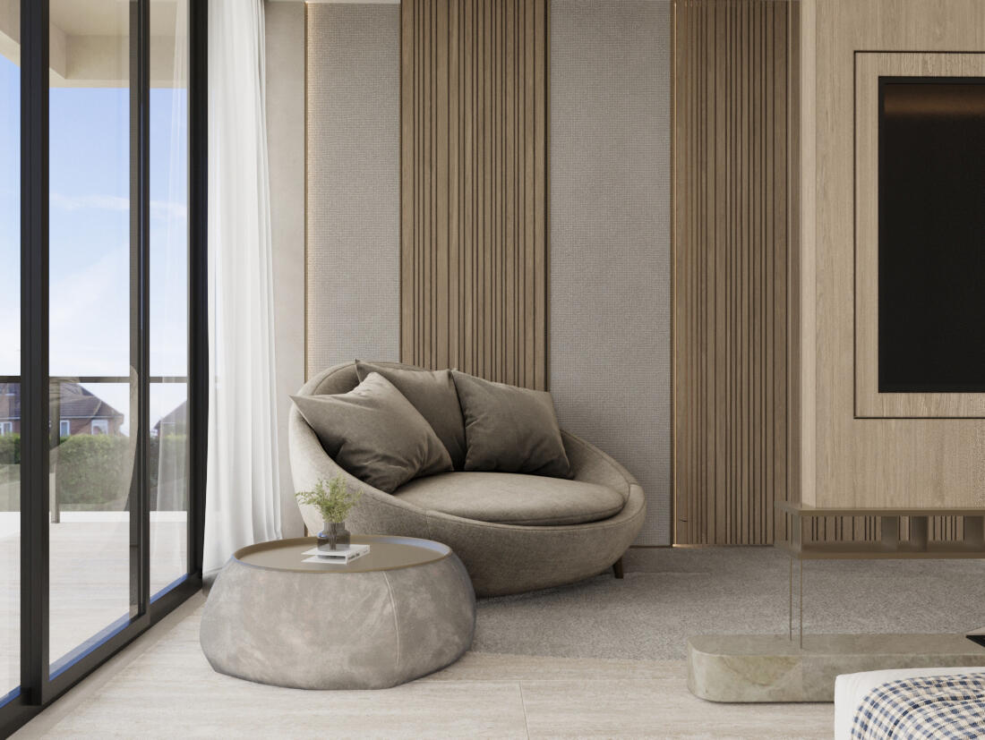 1505 Northeast 4th Avenue Boca Raton, FL 33432 - Photo 13 of 39 a living room with furniture and a floor to ceiling window