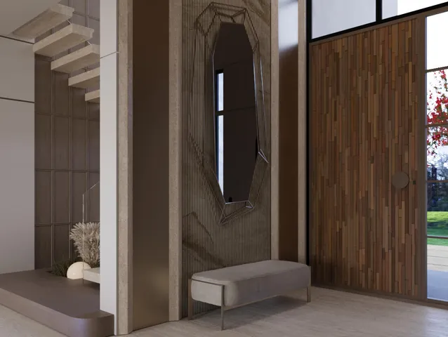 a bathroom with a tub and shower