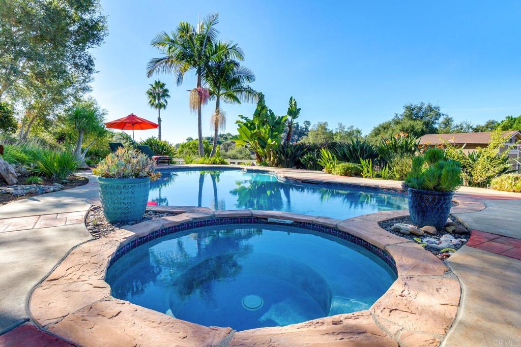 1106 Big Oak Ranch Road Fallbrook, CA 92028 - Photo 35 of 53 a view of a swimming pool with potted plants