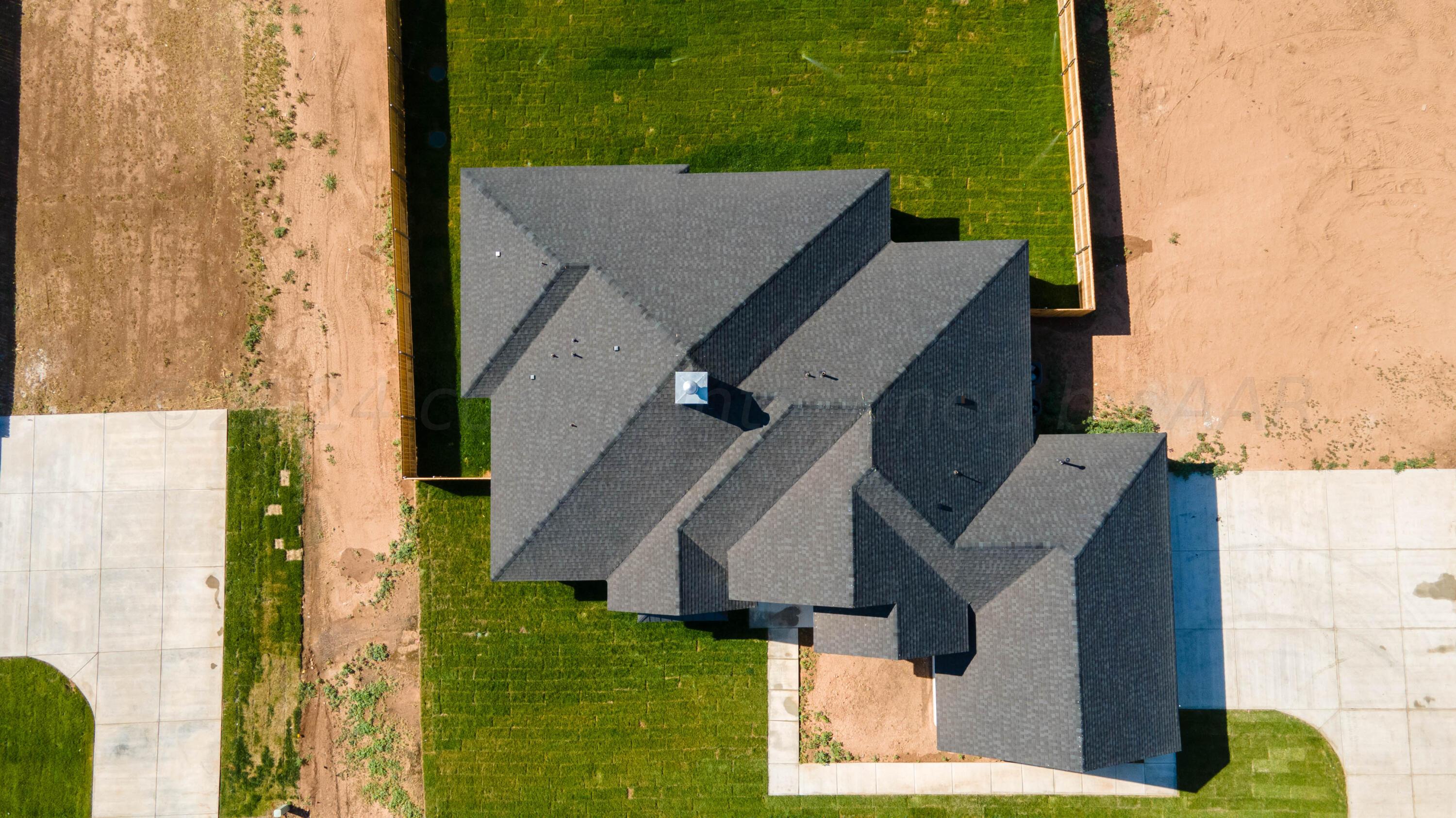 10201 Cactus Flower Road Amarillo, TX 79119 - Photo 47 of 48 a aerial view of a house with a yard