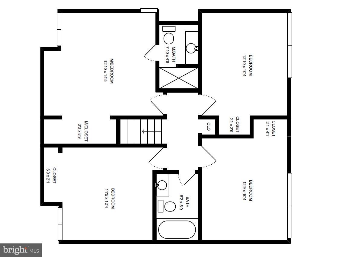 1743 Wainwright Drive Reston, VA 20190 - Photo 27 of 29 Floor Plan - Upper Level