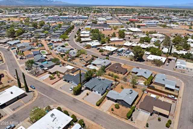 an aerial view of a city