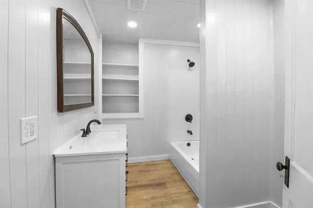 wooden floor in an empty room