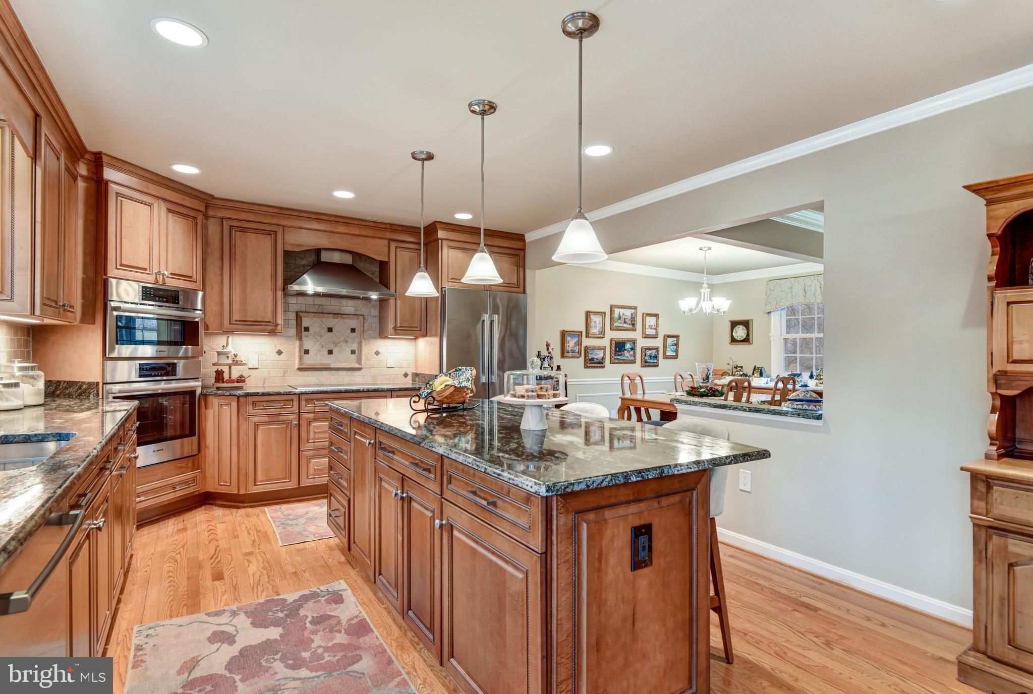 10111 Evans Ford Road Manassas, VA 20111 - Photo 8 of 35 a kitchen with stainless steel appliances granite countertop a sink a stove and a wooden floors