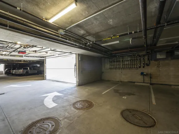 a view of parking garage