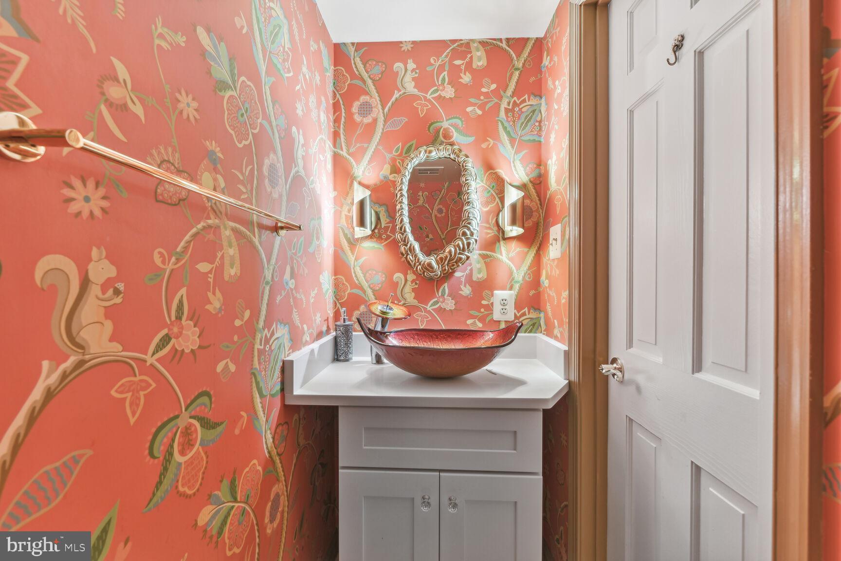 6719 Baron Road McLean, VA 22101 - Photo 13 of 30 a bathroom with a sink and a curtain