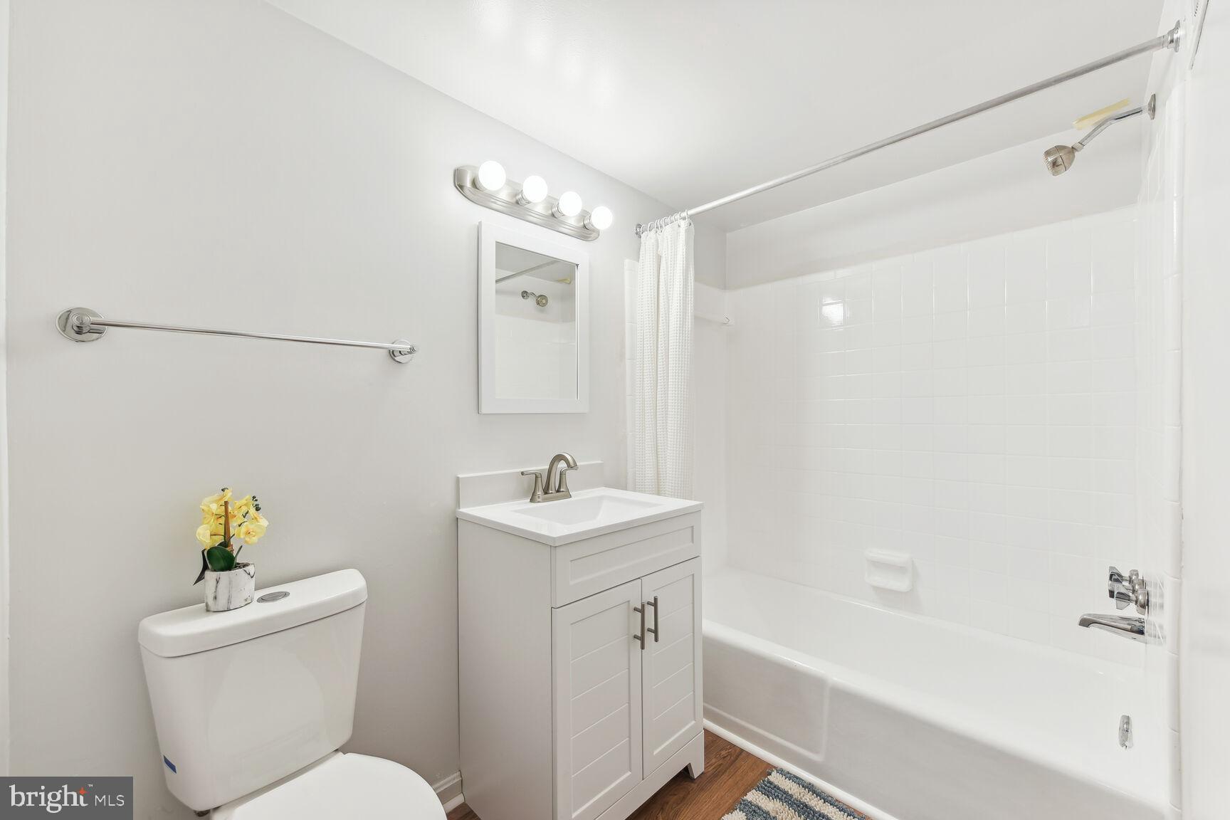 6719 Baron Road McLean, VA 22101 - Photo 23 of 30 a bathroom with a sink a toilet and shower