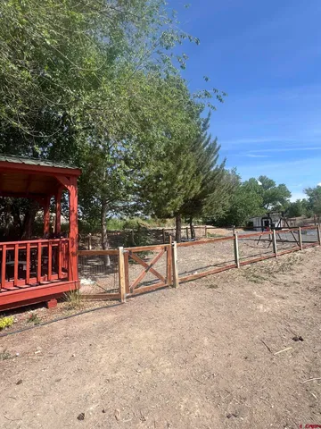 a view of outdoor space with seating