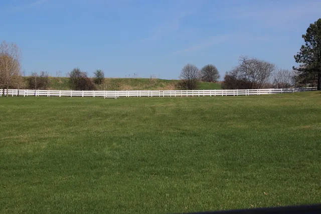 a view of a lake with houses in the back