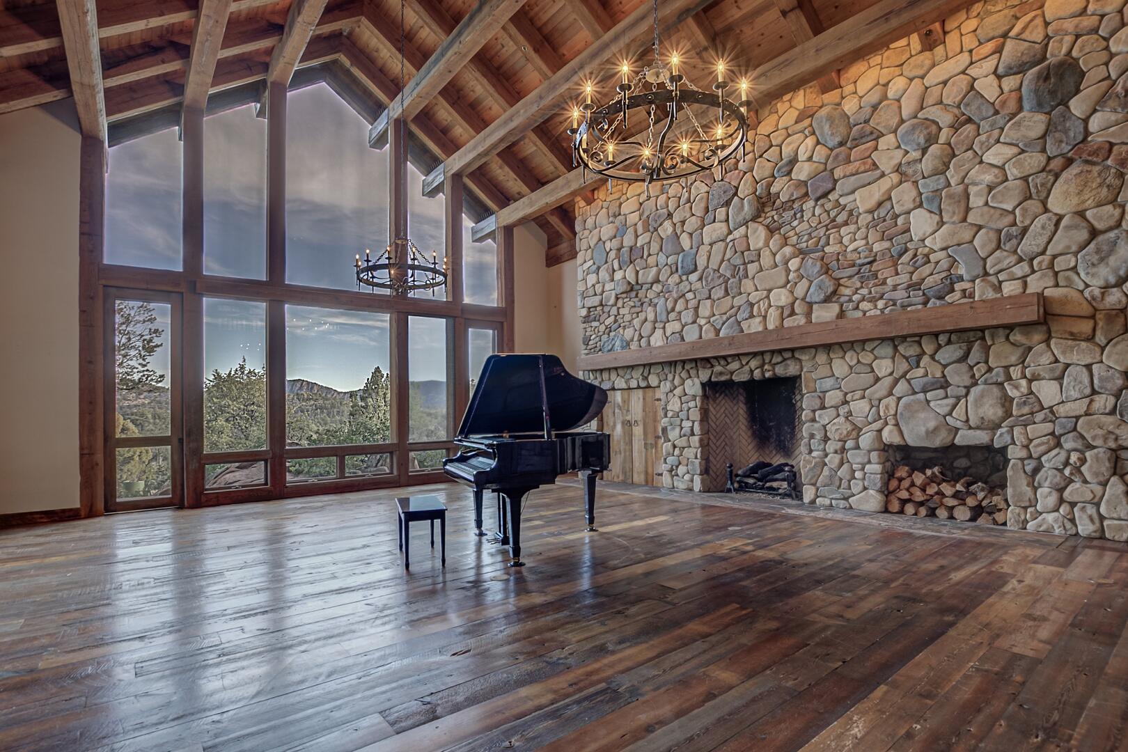 2401 East Rim Club Drive Payson, AZ 85541 - Photo 12 of 116 Rock accents with large wood burning fire place