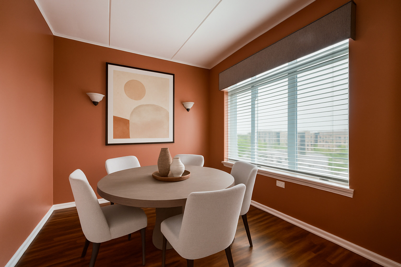 1199 East Port Clinton Road, Unit 610 Vernon Hills, IL 60061 - Photo 6 of 16 a dining room with furniture and wooden floor