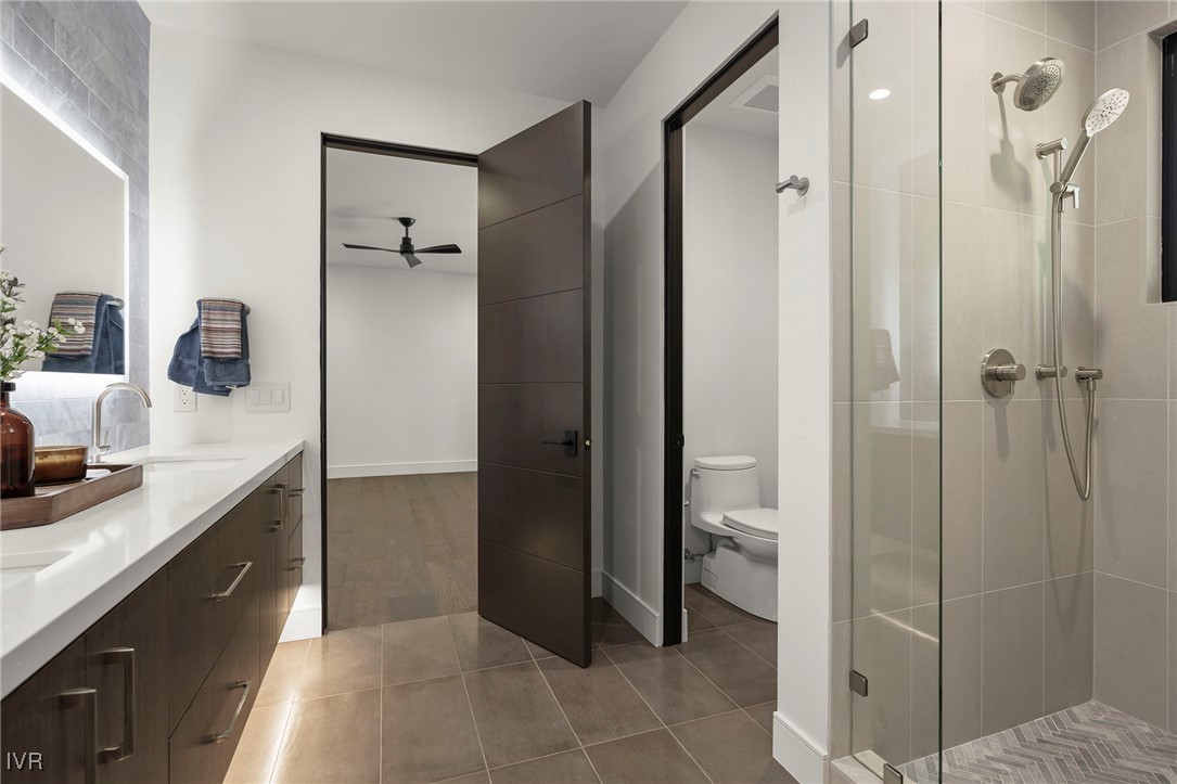 539 Cole Circle Incline Village, NV 89451 - Photo 47 of 49 a bathroom with a granite countertop sink mirror and shower