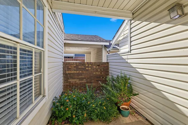 a view of front door of house