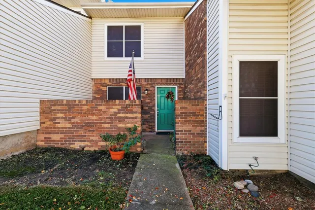 a view of a door of the house