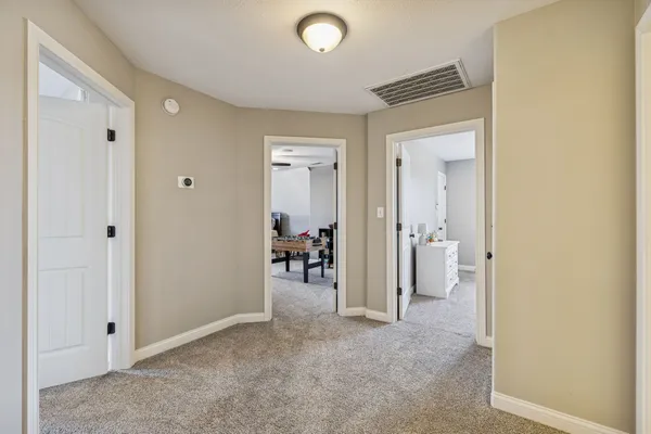a view of a room with an entryway