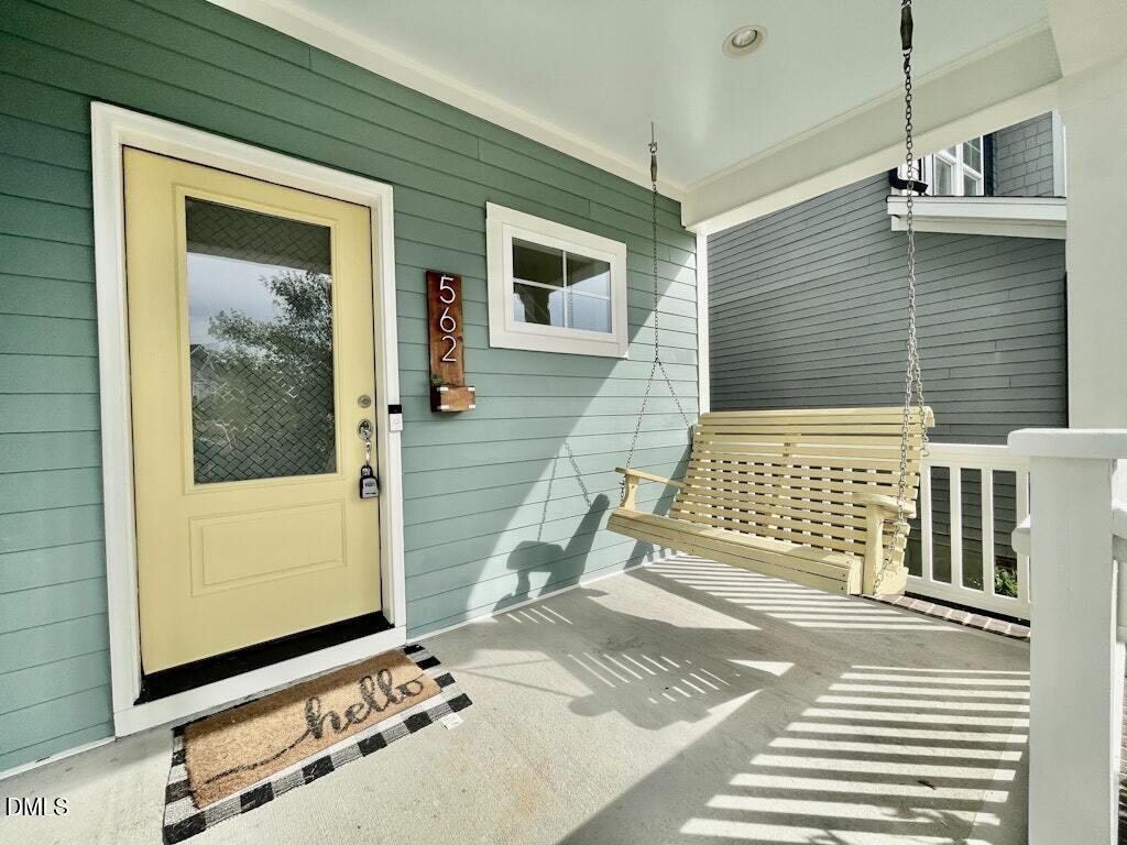 a view of a door of a house