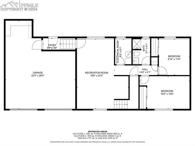 2111 Monterey Road Colorado Springs, CO 80910 - Photo 42 of 42 Floor plan lower-level with garage and workshop