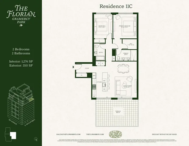 $3,350,000 | 350 East 18th Street, Unit 11C | Gramercy