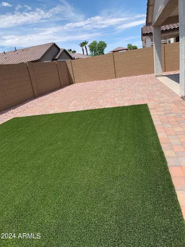 a backyard of a house