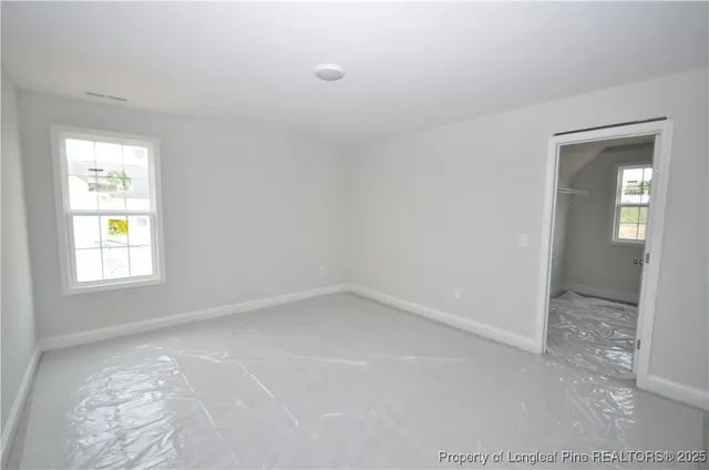 an empty room with a window