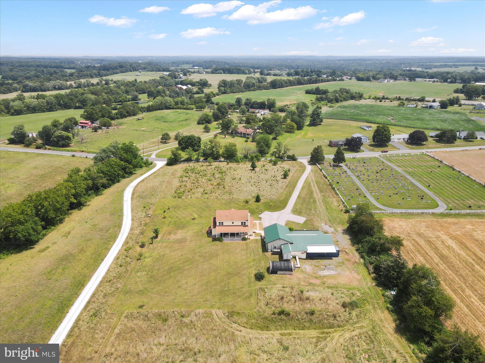 3745 Taneytown Road Gettysburg, PA 17325 - Photo 46 of 87 an aerial view of a house with outdoor space lake view and mountain view