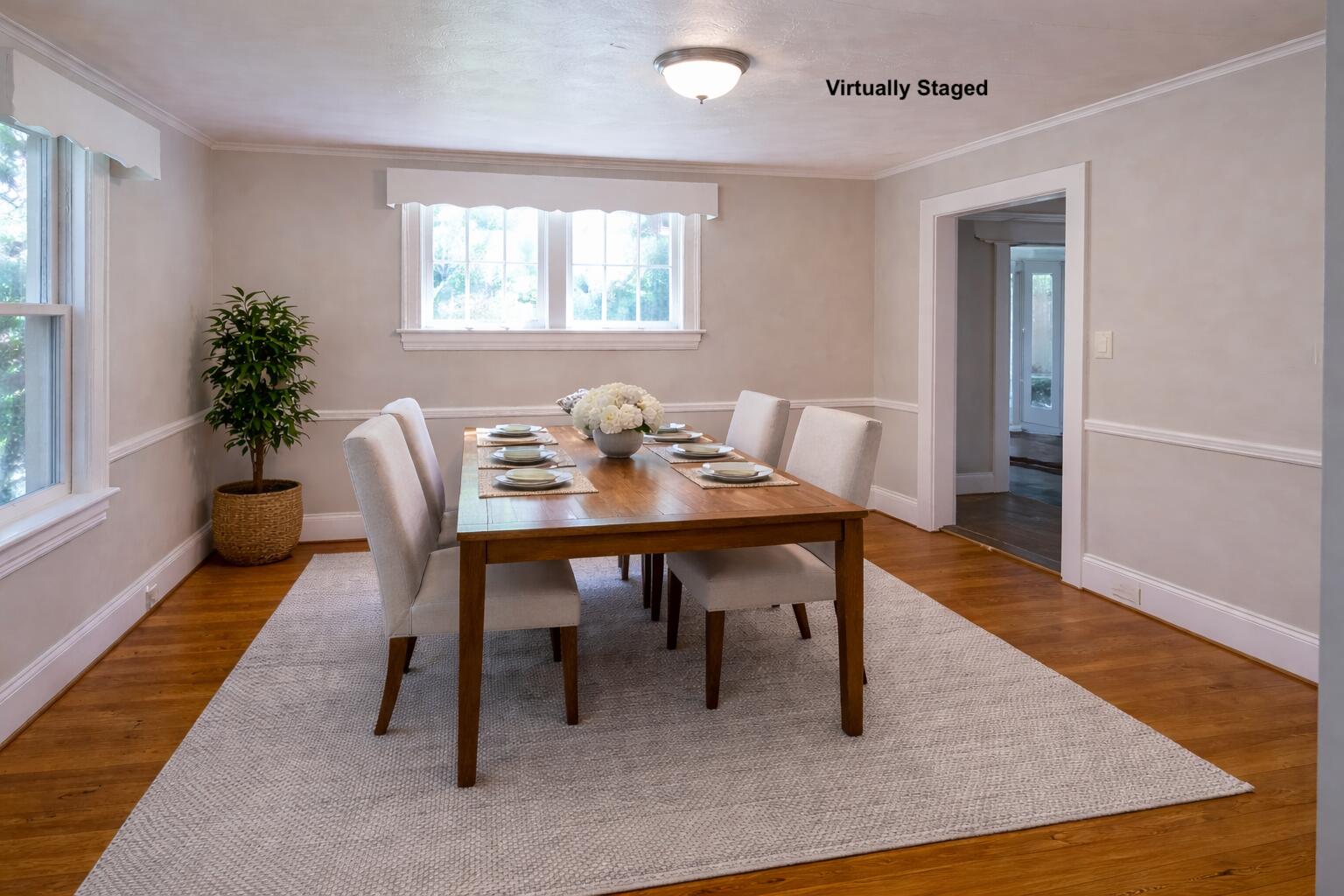 417 Fieldale Road Northeast Roanoke, VA 24012 - Photo 6 of 34 Elegant dining room with floral centerpi