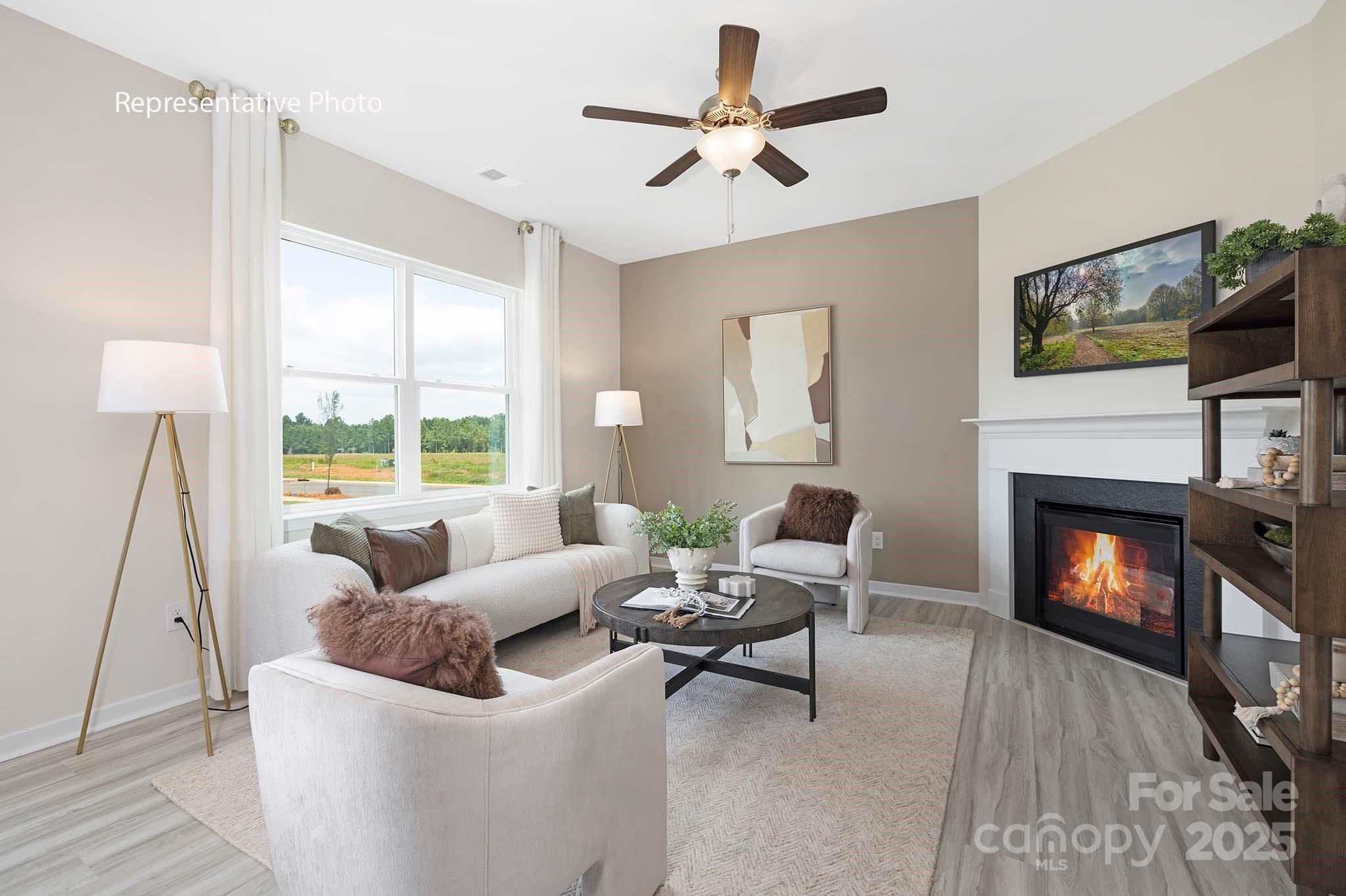 2683 Goose Fair Road Maiden, NC 28650 - Photo 2 of 22 a living room with furniture and a fireplace