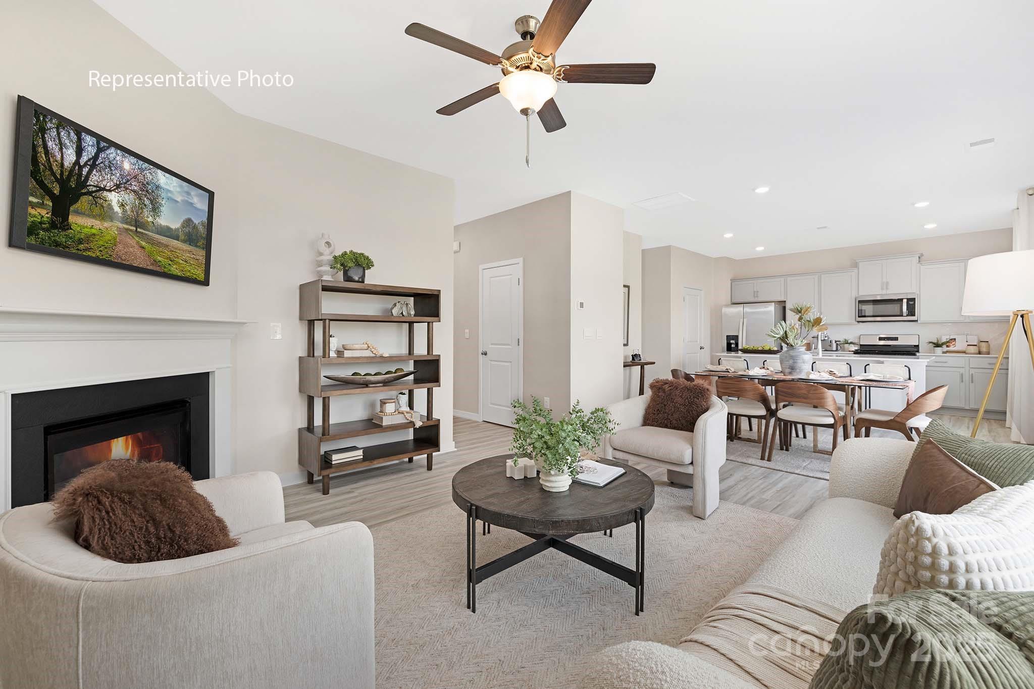 2683 Goose Fair Road Maiden, NC 28650 - Photo 3 of 22 a living room with furniture and a fireplace