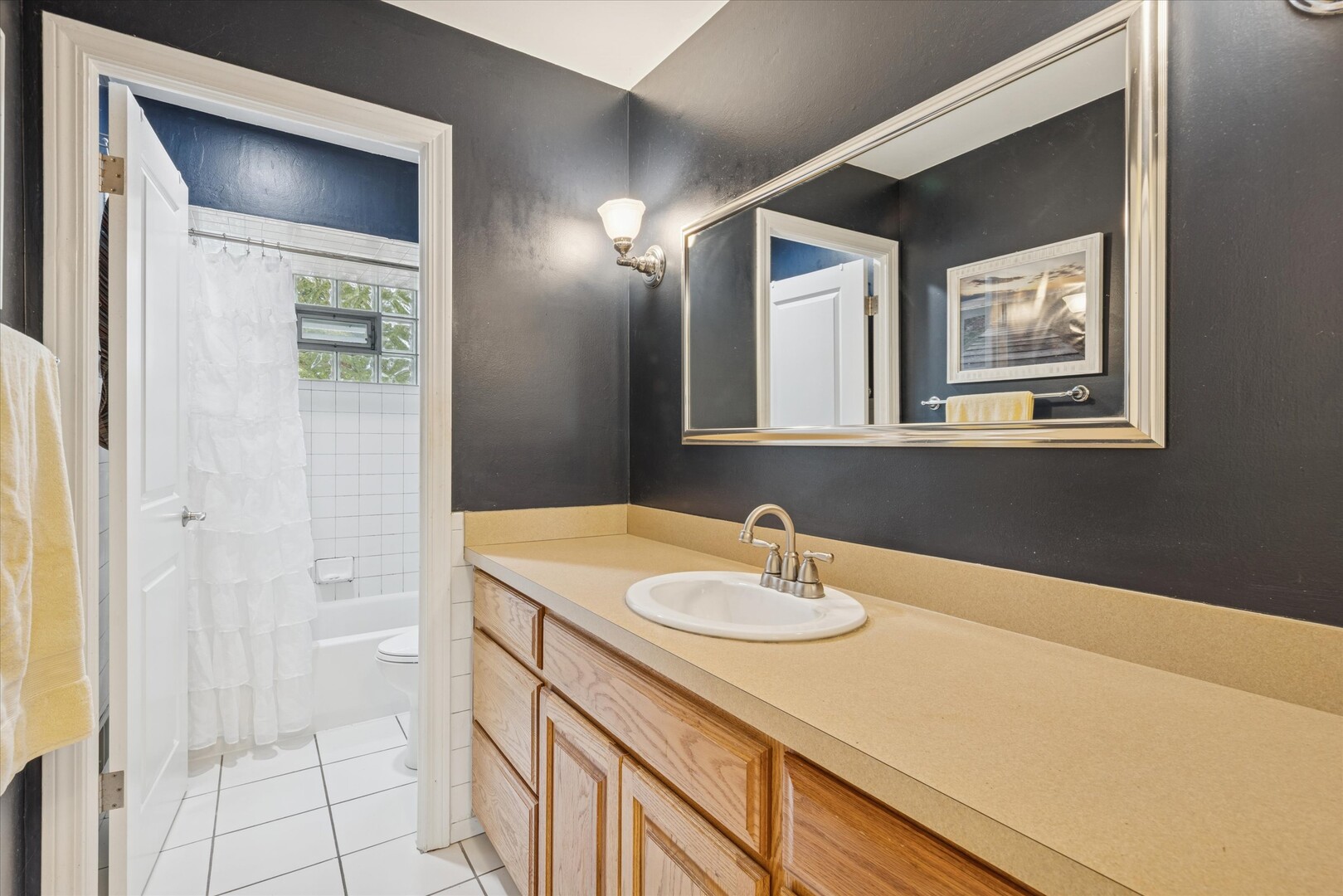494 Old Surrey Road Hinsdale, IL 60521 - Photo 11 of 21 a bathroom with a sink and a mirror